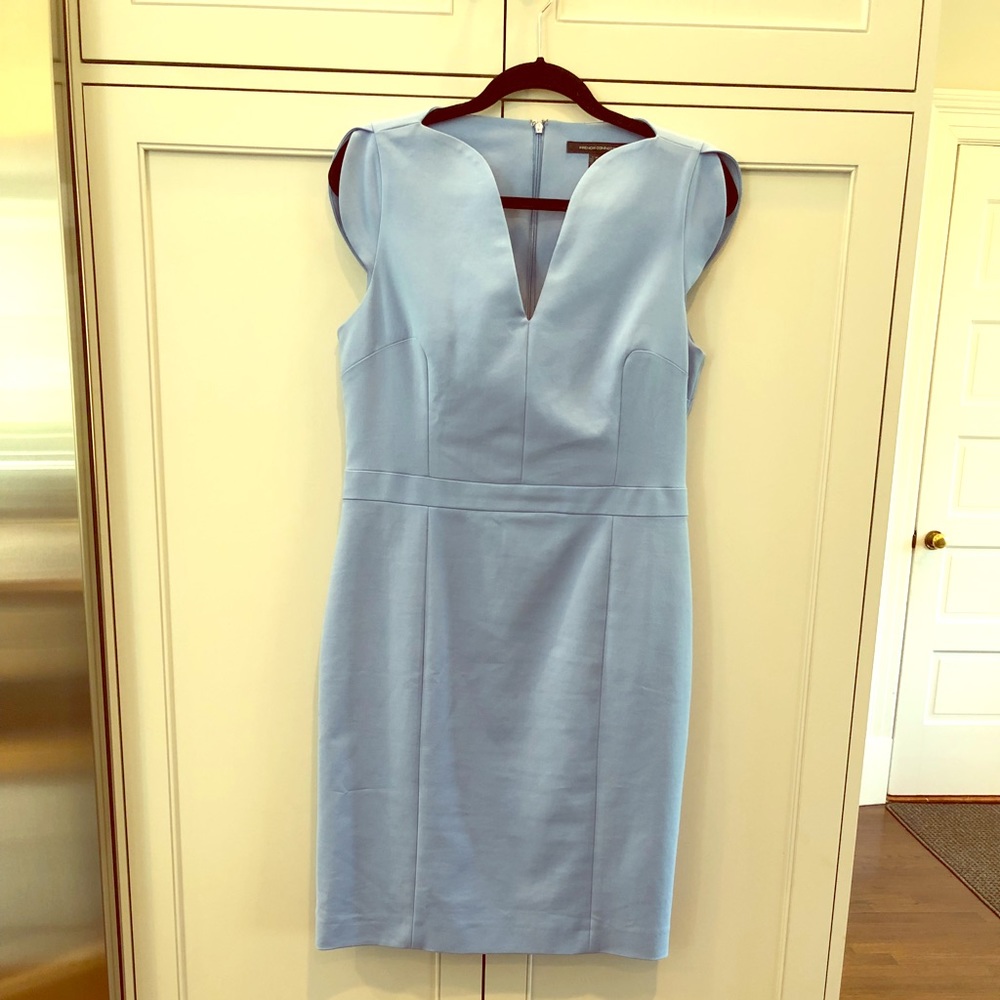 French Connection blue, cap sleeve dress